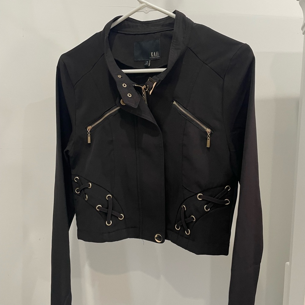 Kali Black Jacket with Gold Accents